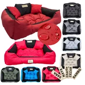 AIO FACTORY KingDog Rdeča nepremočljiva pasja postelja Couch 130x105, (21215199)