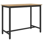 vidaXL miza Umetni hrast 100 x 50 x 76,5 cm Inženirski les in jeklo