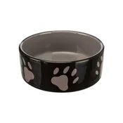 TRIXIE RJAVA KERAMIČNA SKLEDA Z ODTISI ŠAPE - 1.4L / 20CM