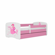 Furnitura OTROŠKA POSTELJA DREAMY PRINCESKA NA KONJU (več barv IN DIMENZIJ)-Zelena-80x160