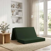 vidaXL vidaXL Zložljiv kavč postelja 120 x 67 x 45 cm Temno zelena, (5000295203)
