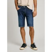 Pepe Jeans za moške. PM801075EE4 Modre tanke bermuda hlače Gymdigo (32), Modra, Priložnostno, Bombaž, Džins, Trajnostni