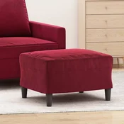 shumee vidaXL Tabure za noge vinsko rdeč 60x50x41 cm žamet