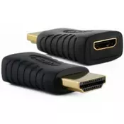 E-GREEN Adapter Mini HDMI (M) - HDMI (F) crni