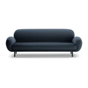 Temno modra sedežna garnitura iz tkanine bouclé 208 cm Poppy – Micadoni