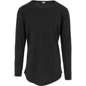 Long Shaped Fashion L/S T-Shirt Black