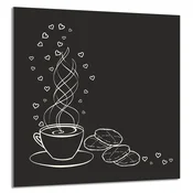 shumee STEKLENA PLOŠČA ZA KUHINJO 60x65 KAVA