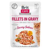 Brit Care Cat Fillets in Gravy - Salmon 24 x 85 g