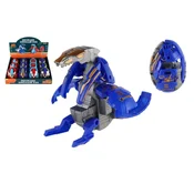 Teddies Dinozaver/robot, zložljivo plastično jajce 11 cm v foliji