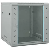 vidaXL omara za omrežje s shranjevanjem Siva 60 x 45 x 65 cm Jeklo