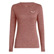 Salewa PUEZ MELANGE DRY W L/S TEE, ženska pohodna majica, roza 27454