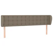 Vidaxl Vzglavje z ušesi taupe 203x23x78/88 cm blago