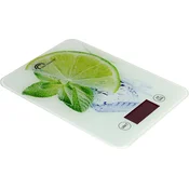 LITTLE BALANCE 8034 Digitalna kuhinjska tehtnica, 5 kg, 1 g, kaljeno steklo, extra tanka, dekoracija limon