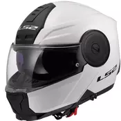 Preklopna motociklistička kaciga LS2 FF902 Scope II, jednobojna bijela
