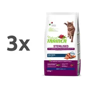 Natural Trainer Cat Sterilised, postrv 3 x 1,5 kg