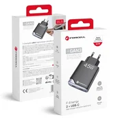 Forcell Slim GaN 2x Type C 45W Black