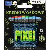 STARPAK Kredki świecowe woskowe Pixel Game 12 kolorów
