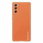 Dux Ducis Yolo elegantna torbica iz mehkega TPU in PU usnja za Samsung Galaxy S20 FE 5G, oranžna
