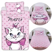 Disney DISNEY Mačka Marie DVOSMERNA, bombažna dekliška posteljnina na zadrgo, 100% BOMBAŽ 100x135cm+40x60cm OEKO-TEX