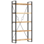 Vidaxl Knjižna omara 5-nadstropna 90x30x180cm trden akacijev les