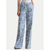 LAUREN RALPH LAUREN Hlače iz tkanine 200P08927001 Svetlo modra Wide Leg