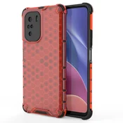 HURTEL Ohišje Honeycomb, oklepni ovitek z gelastim okvirjem Xiaomi Redmi K40 Pro+/K40 Pro/K40/Poco F3 rdeče