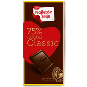 COKOLADA CRNA 70% KAKAO NAJLEPSE ZELJE 75G