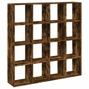 Ormaric za knjige boja dimljenog hrasta 137,5x29x137,5cm drveni