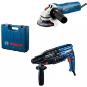 Bosch Elektro-pneumatski čekić GBH 240 + mala ugaona brusilica GWS 750-125 (0611272122)