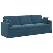 Vidaxl Kavč Modra 228 x 78 x 80 cm Žamet
