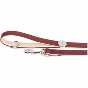 Usnjeni povodec Hermitage M 110cm/22mm bordo/kremasta MF