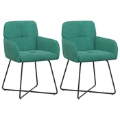 Trpezarijske stolice 2 pcs Baršun Tirkizna 59 x 56,5 x 86 cm