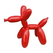 Casa Padrino luxury designer decorative sculpture balloon dog red 62 x H. 57 cm - Large decorative figure - Living room decoration - Garden decoration - Luxury figures