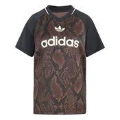 ADIDAS ORIGINALS Majica SNAKE PRINT SATIN čokolada / svetlo rjava / črna / bela