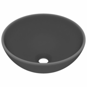 MAISON CHIC Razkošen Umivalnik - Kopalna umivalnik - Lavabo okrogel mat temno siv 32,5x14 cm keramičen, (21684883)