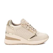 Xti za ženske. 14307102-BEIGE Ženski čevlji 143071 beige (36), Bež, 5 do 8 cm, Čipke, Zip, Priložnostno