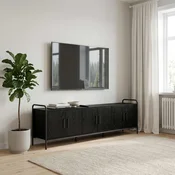 vidaXL TV omarica 146 x 33 x 50 cm Črni hrast Inženirski les