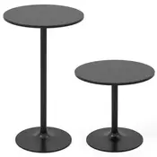 Northix Nastavljiva bistro miza 60 cm kovinska 2 višini črna