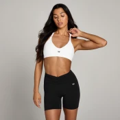 Ženski športni modrček Tempo Halterneck Open Back MP – bela - XS
