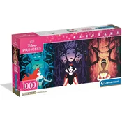 Disney+ - Disney princese 1000-delna panoramska sestavljanka s posterjem - Clementoni