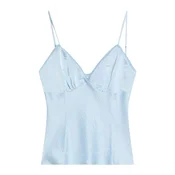Bershka Top nebeško modra