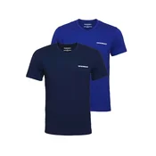 Emporio Armani Majica nočno modra / kraljevo modra / bela