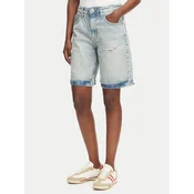 Tommy Jeans Bermuda kratke hlače Mia DW0DW22686 Modra Relaxed Fit