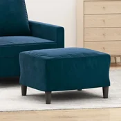 shumee vidaXL Tabure za noge moder 60x50x41 cm oblazinjen z žametom