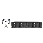 QNAP TL-R1220SEP-RP 12-bay 2U rackmount SAS 12Gbps JBOD expansion enclosure with SAS expander 12Gbps & SAS /SATA 6Gbps drives