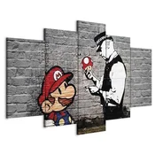 Slika - Super Mario Mushroom Cop (Banksy) 200x100 Na talijanskom platnu