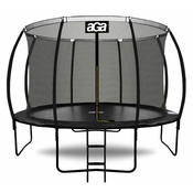 Aga SPORT EXCLUSIVE Trampolin 430 cm črn + zaščitna mreža + lestev