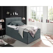 MID.YOU POSTELJA BOXSPRING 120 cm  x 200 cm , tekstil antracit
