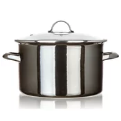 Banquet Emajliran lonec METALLIC Black 26 cm, 6 l,s pokrovom