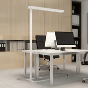 Arcchio LED pisarniška talna svetilka Susi, bela, senzor, zatemnitev na dotik - Študija/pisarna - Sodobni - bela (RAL 9003) - Aluminij